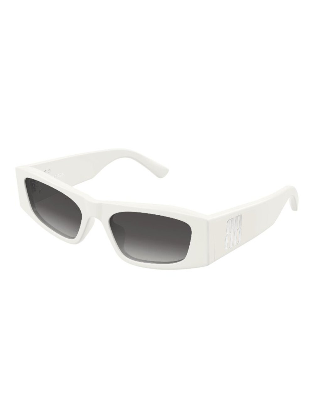 New Balenciaga Women's Sunglasses White Grey Lens Acetate Frame BB0478S 004 55